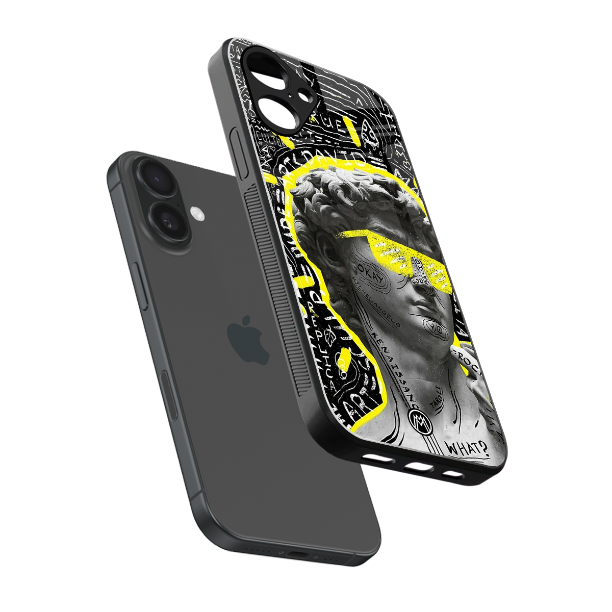 david of michelangelo back phone cover | glass case for iphone 16