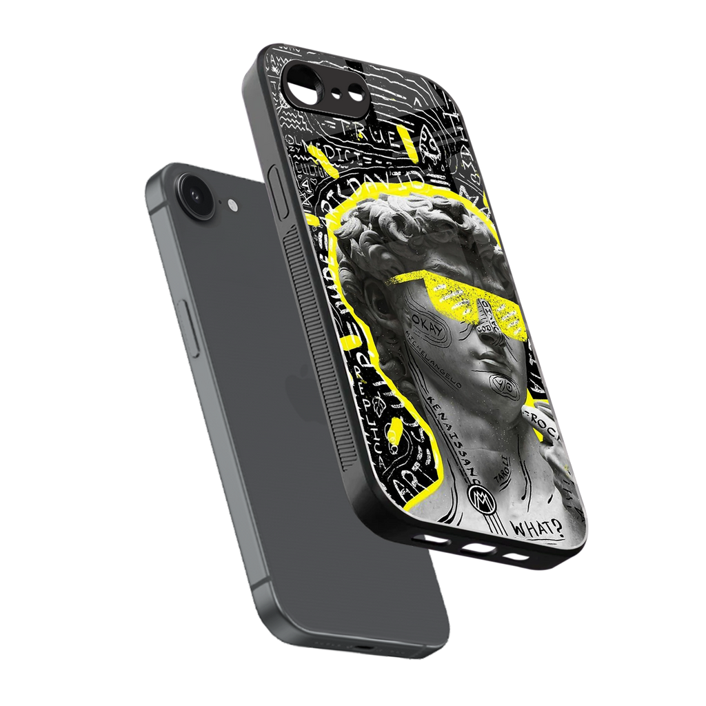 david of michelangelo back phone cover | glass case for iphone 16e