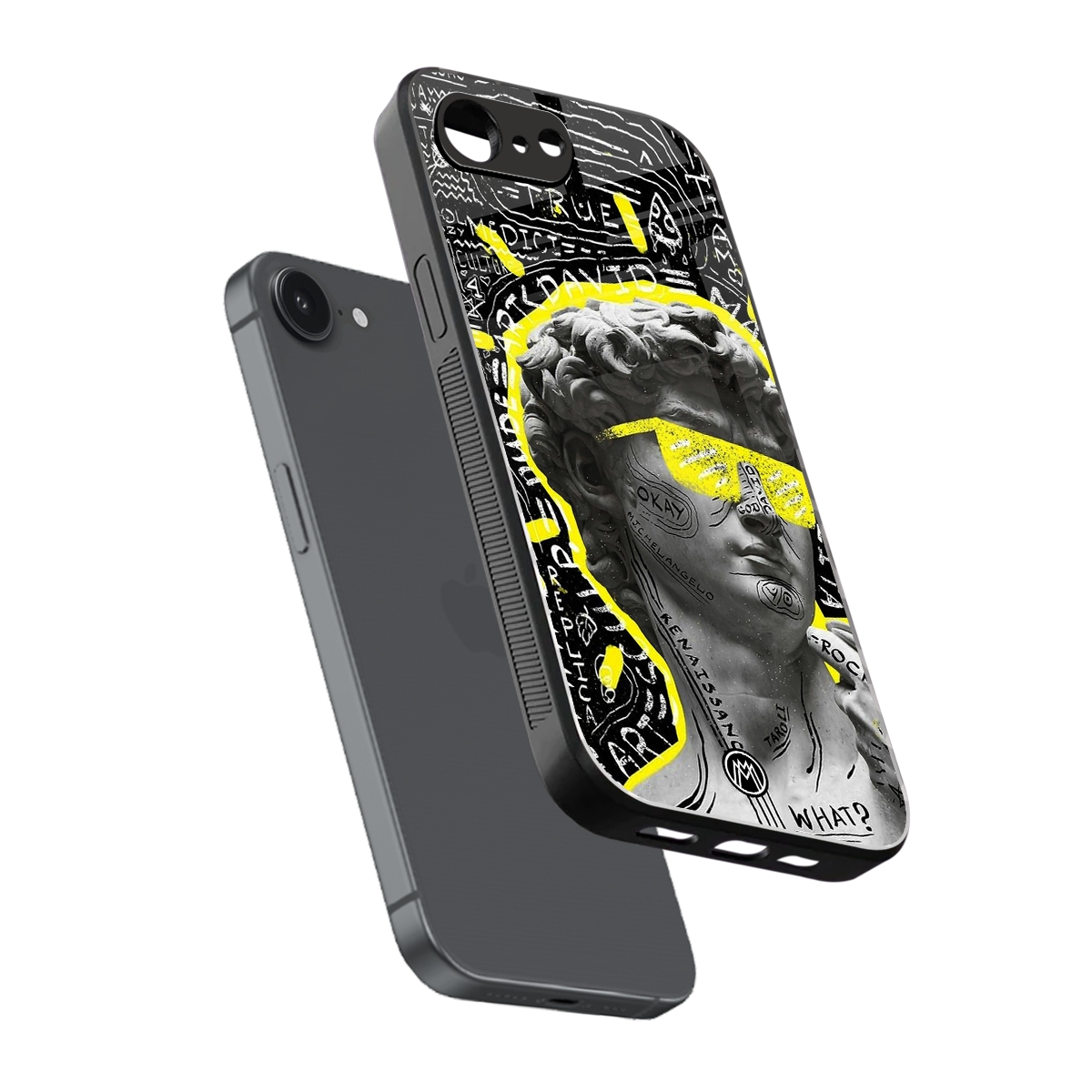 david of michelangelo back phone cover | glass case for iphone 16e
