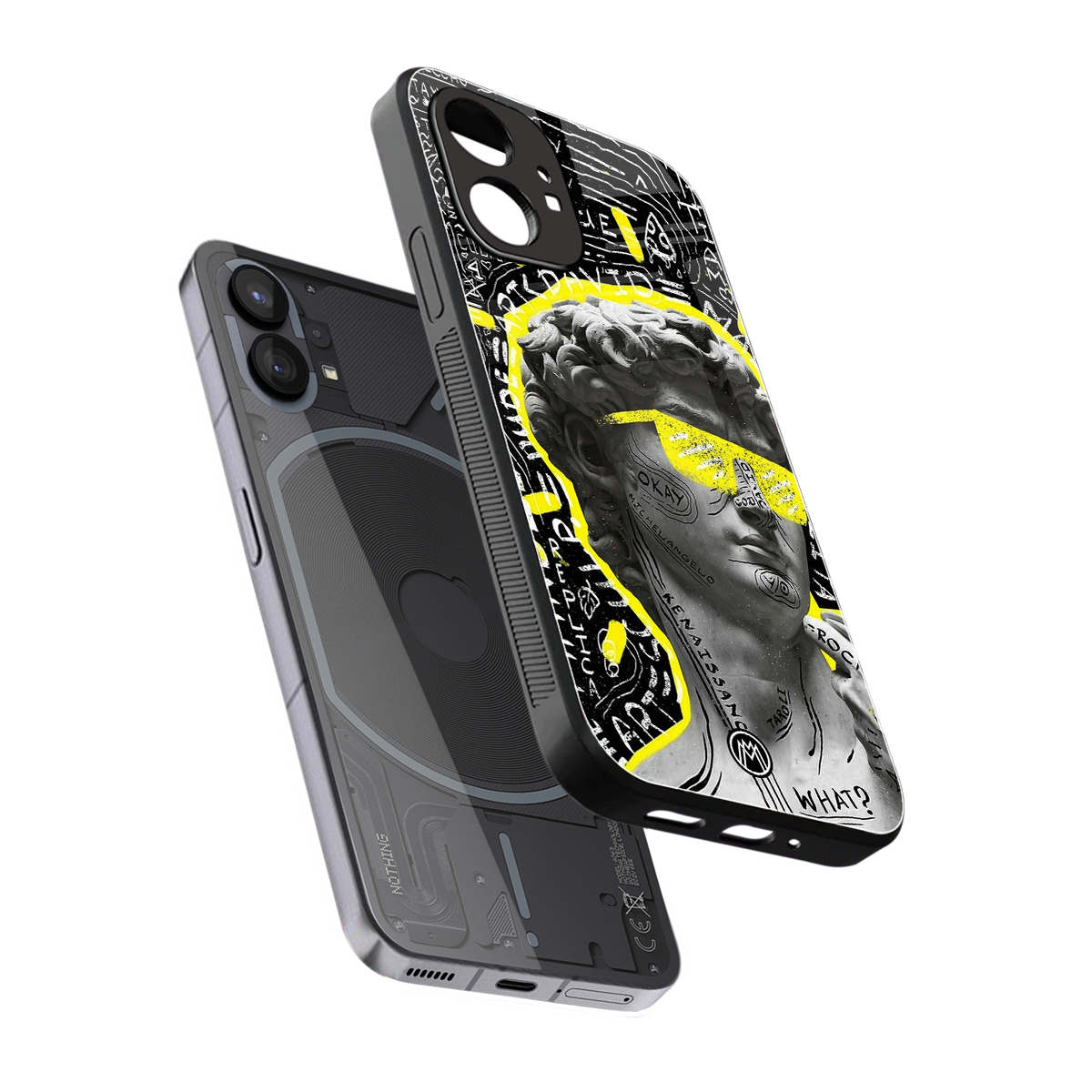 david of michelangelo back phone cover | glass case for nothing phone 1