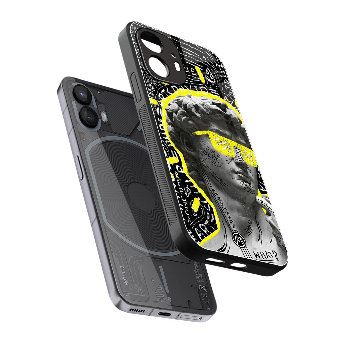 david of michelangelo back phone cover | glass case for nothing phone 2
