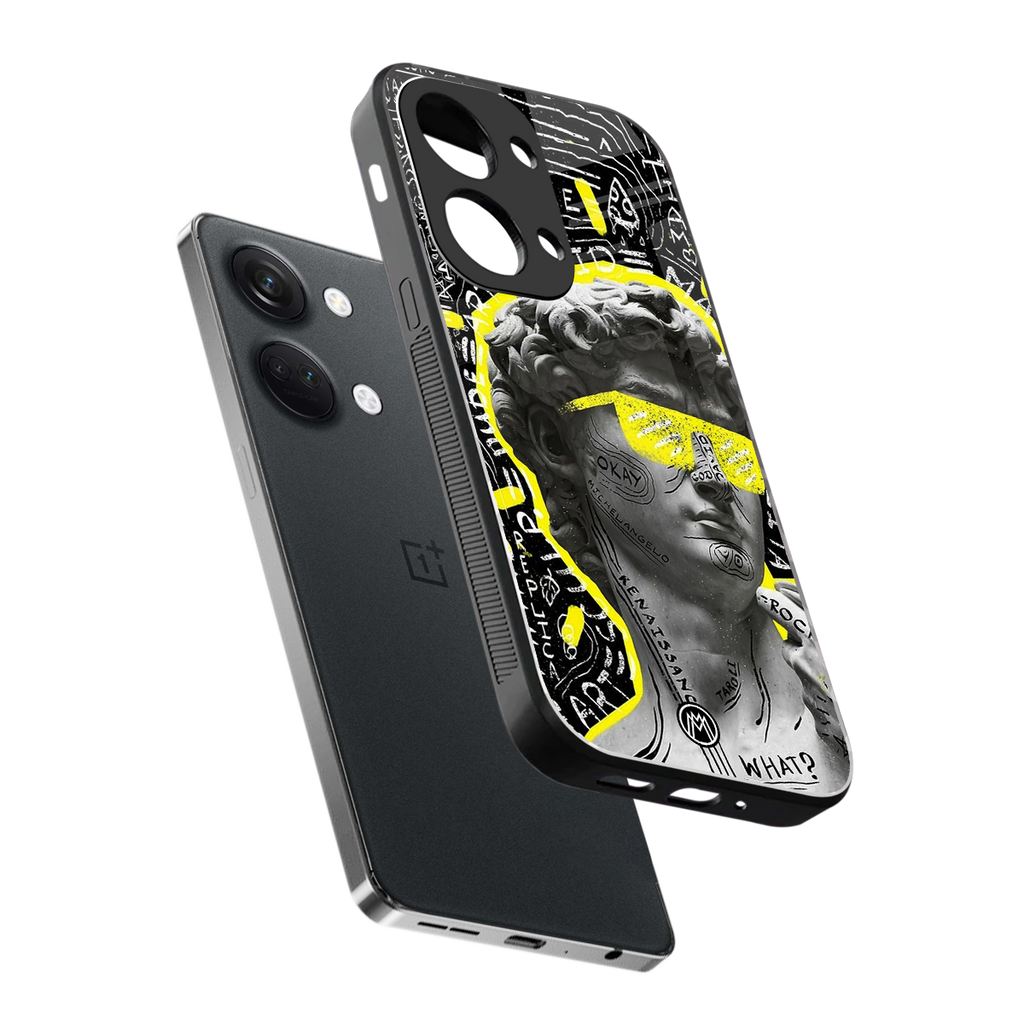 david of michelangelo back phone cover | glass case for oneplus nord 3