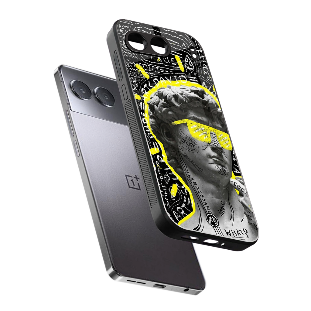 david of michelangelo back phone cover | glass case for oneplus nord 4