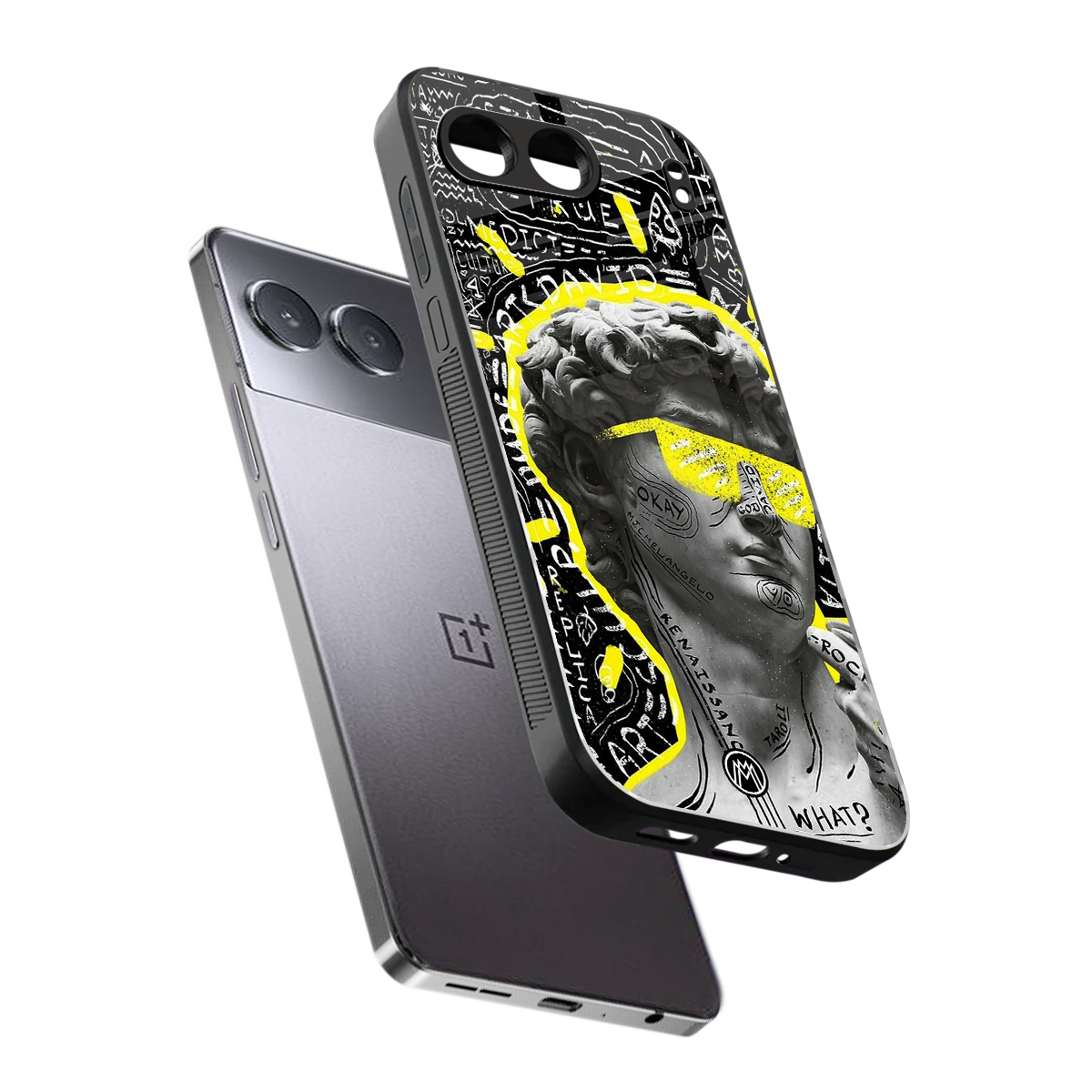 david of michelangelo back phone cover | glass case for oneplus nord 4