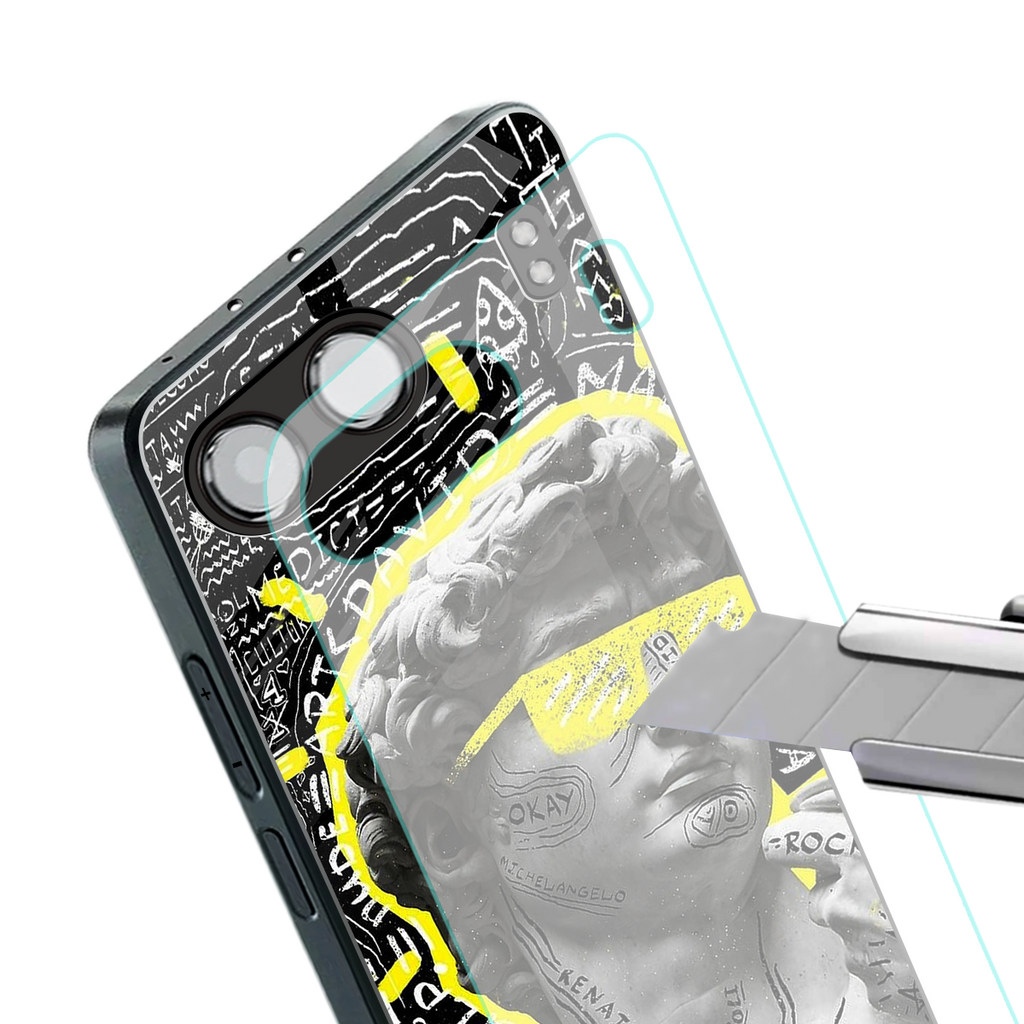 david of michelangelo back phone cover | glass case for oneplus nord 4