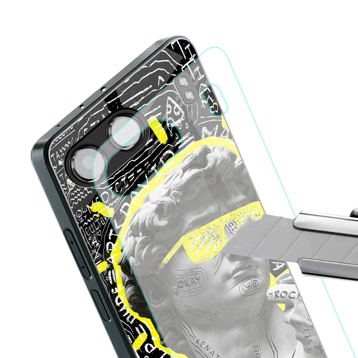 david of michelangelo back phone cover | glass case for oneplus nord 4