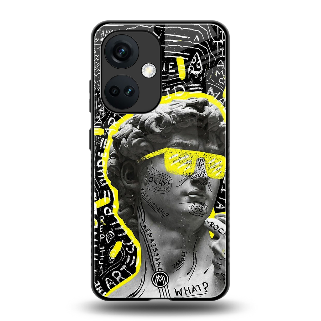 david of michelangelo back phone cover | glass case for oneplus nord ce 3