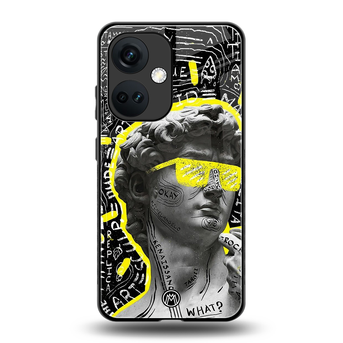 david of michelangelo back phone cover | glass case for oneplus nord ce 3