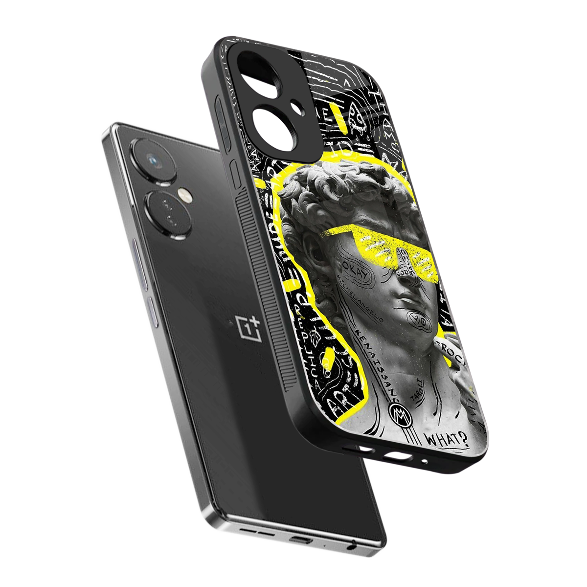 david of michelangelo back phone cover | glass case for oneplus nord ce 3
