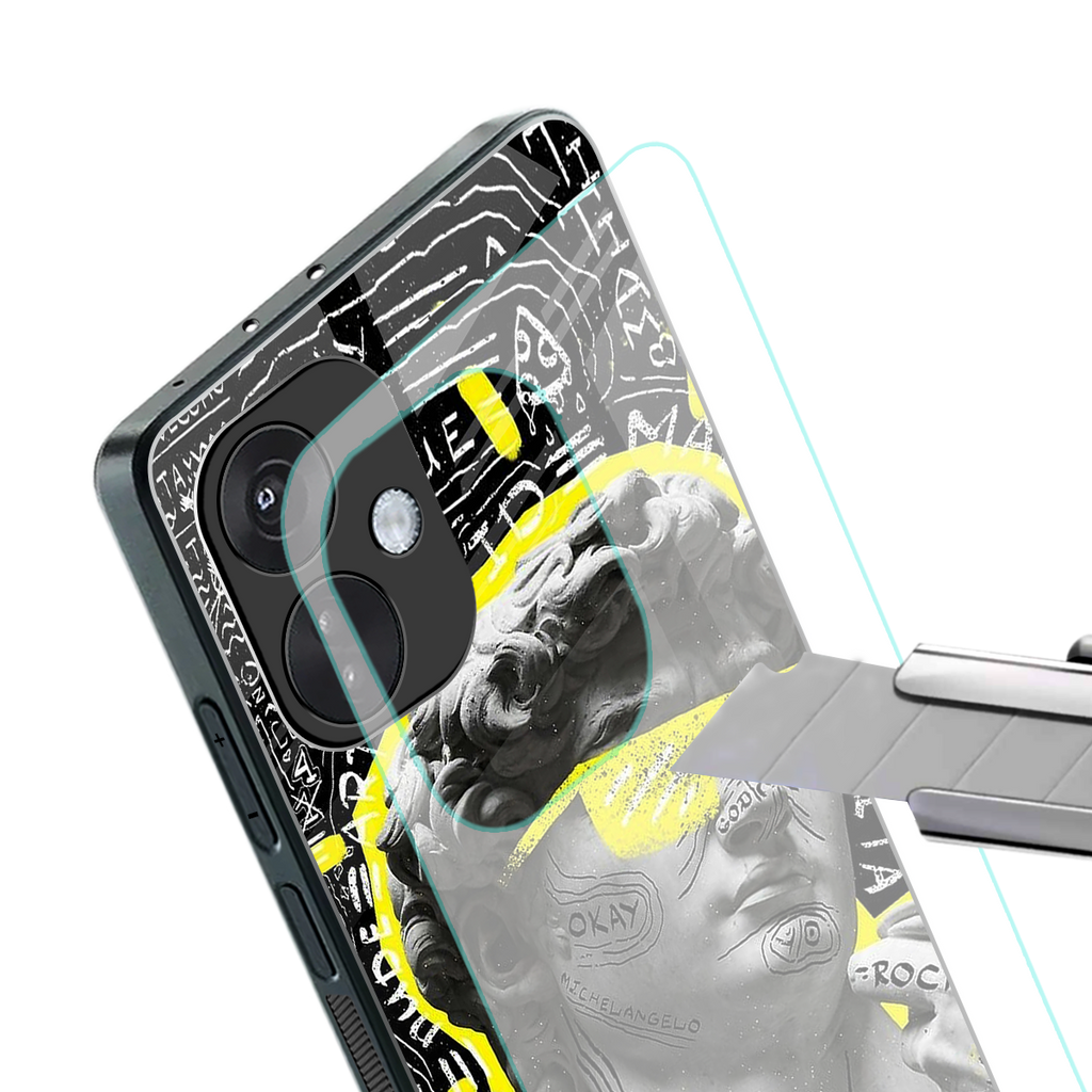 david of michelangelo back phone cover | glass case for oneplus nord ce 3