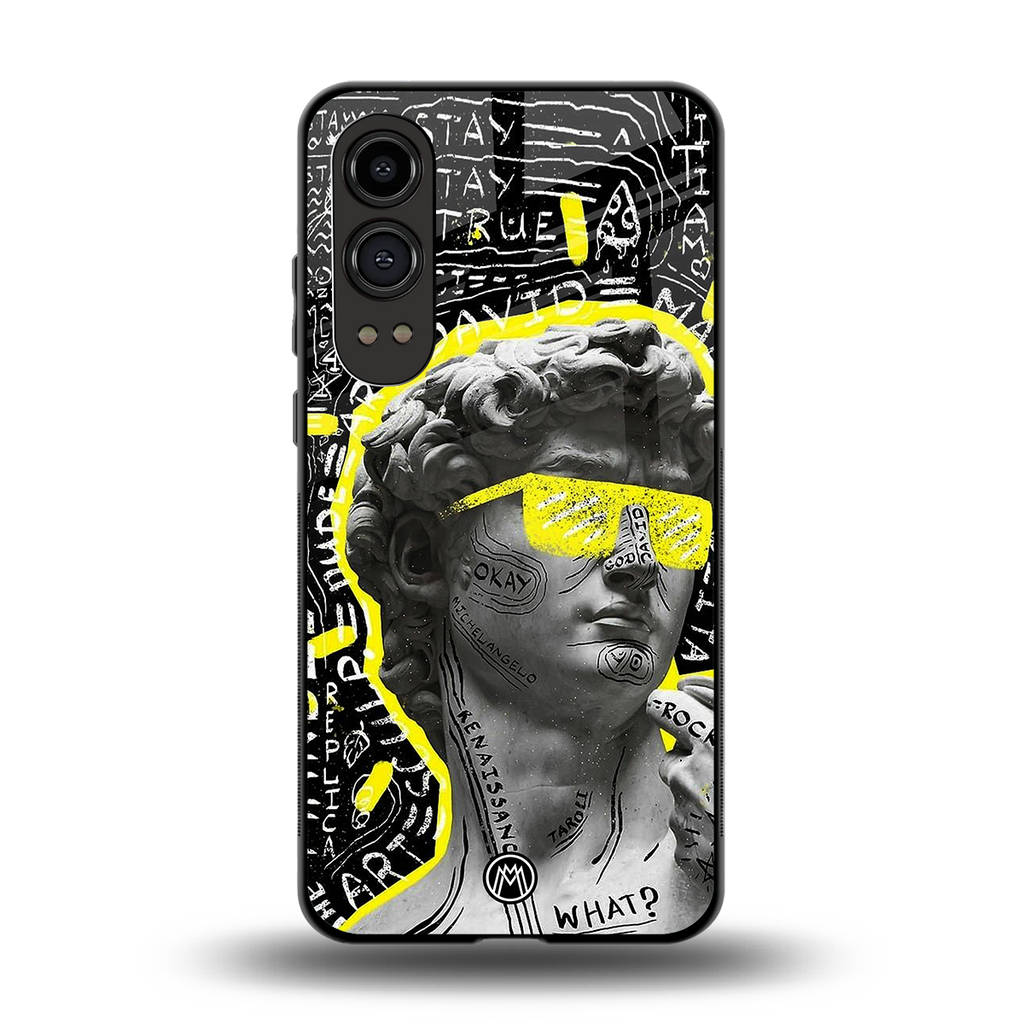david of michelangelo back phone cover | glass case for oneplus nord ce 4 lite