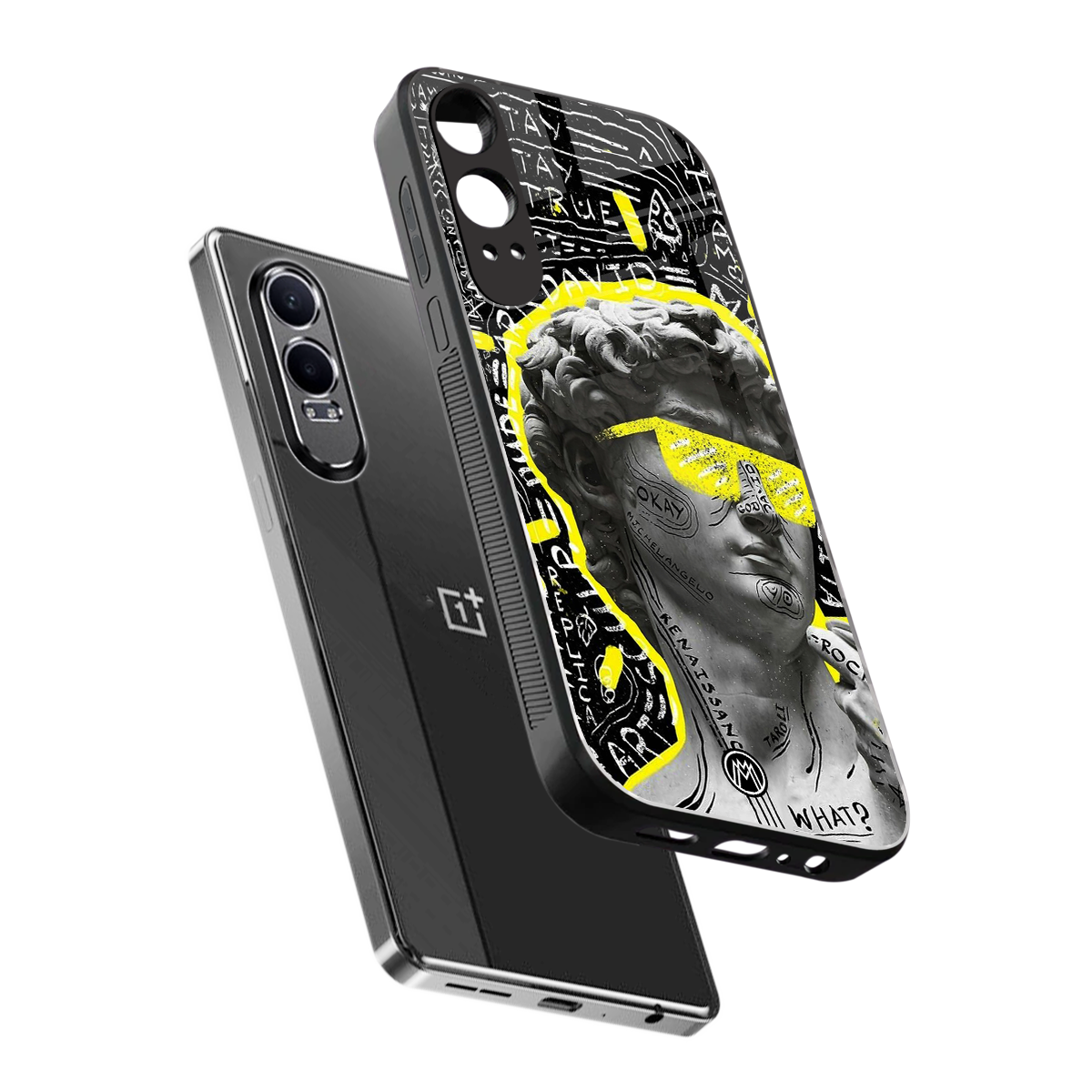 david of michelangelo back phone cover | glass case for oneplus nord ce 4 lite