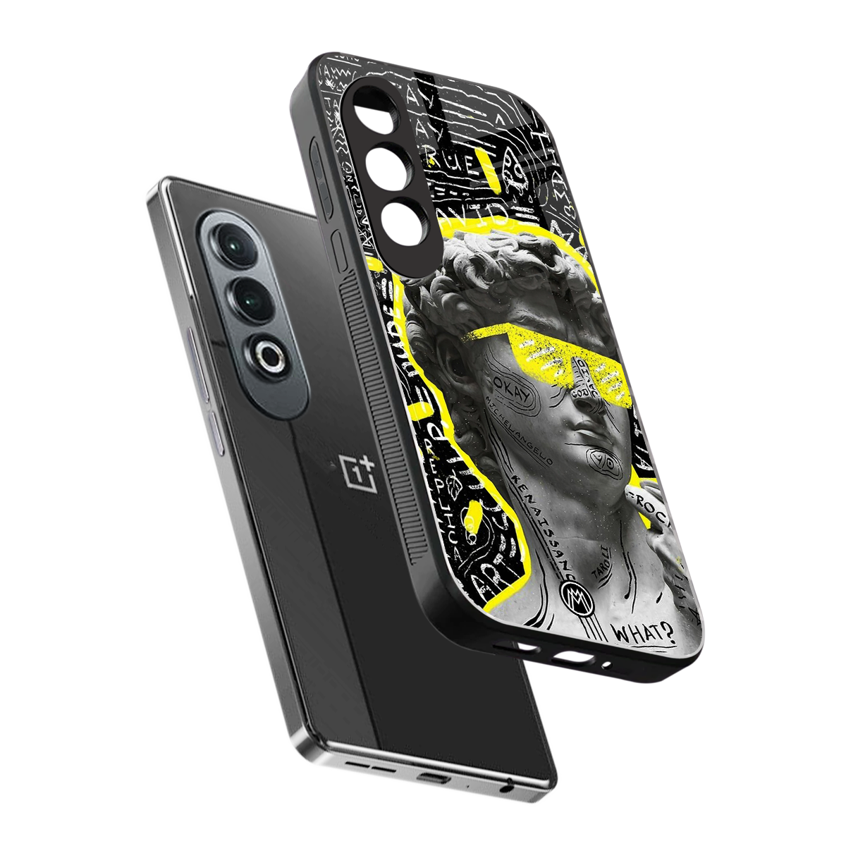 david of michelangelo back phone cover | glass case for oneplus nord ce 4