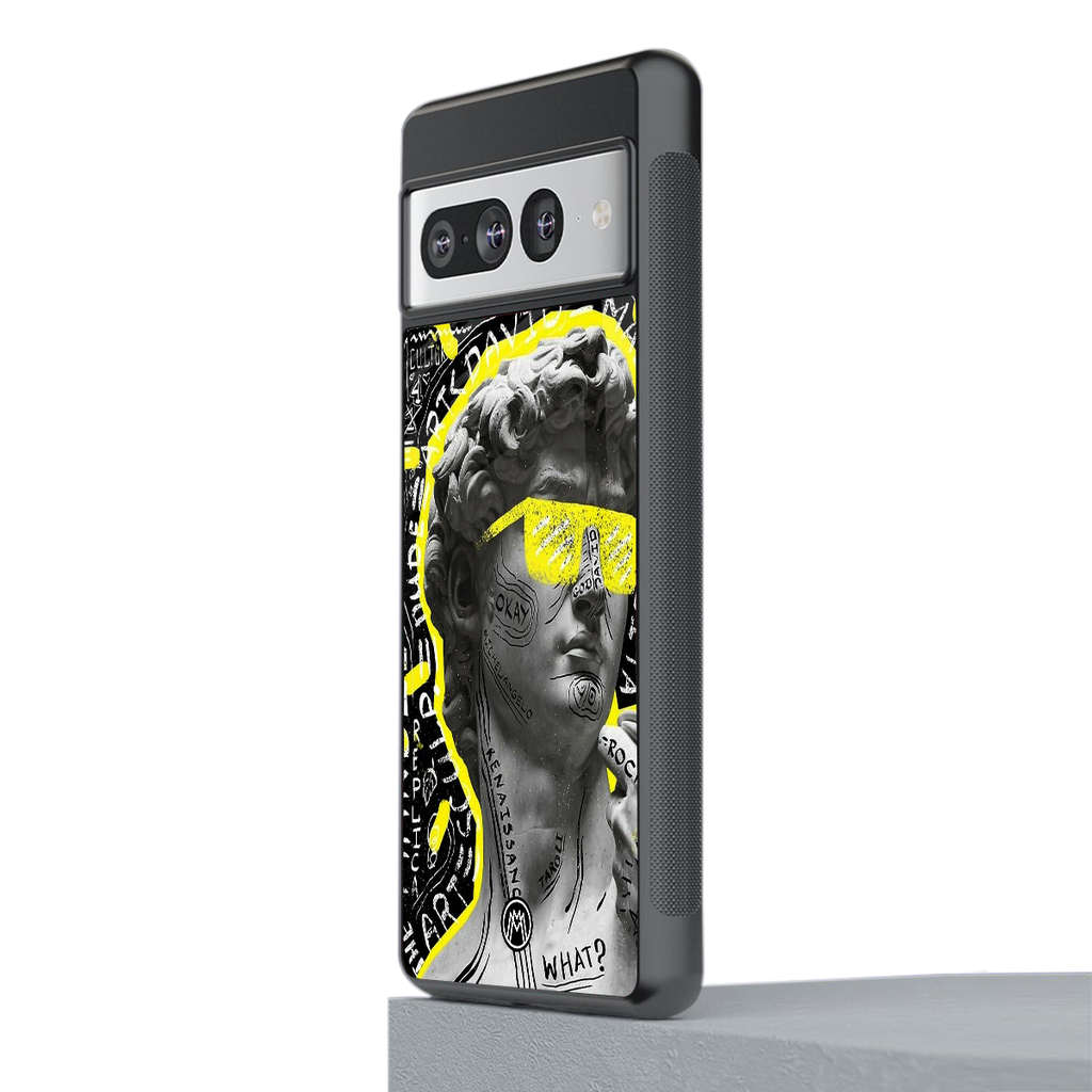 david of michelangelo back phone cover | glass case for google pixel 7 pro