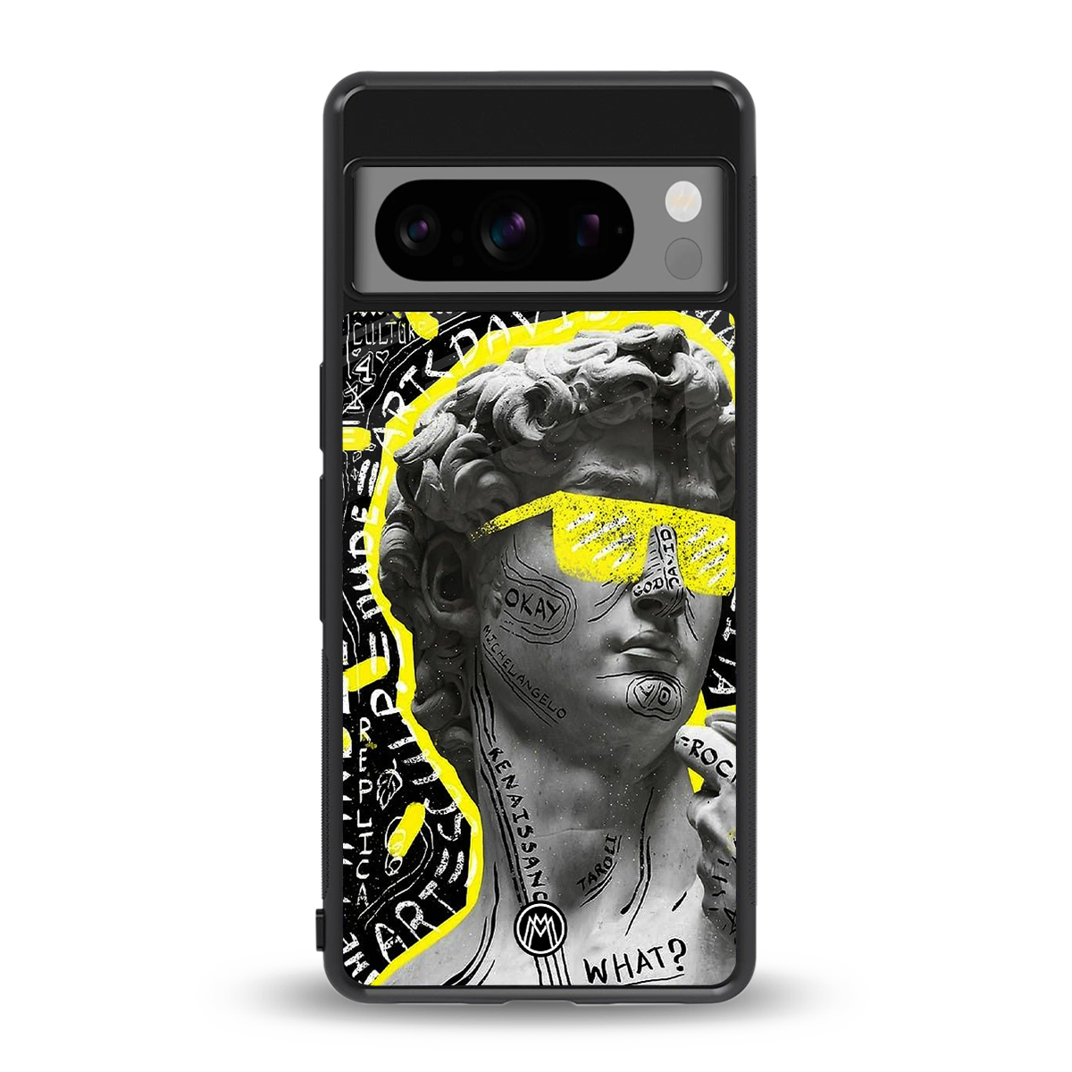 david of michelangelo back phone cover | glass case for google pixel 8 pro