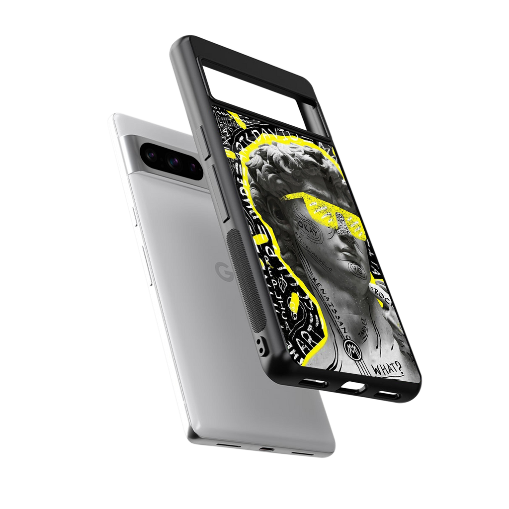 david of michelangelo back phone cover | glass case for google pixel 8 pro