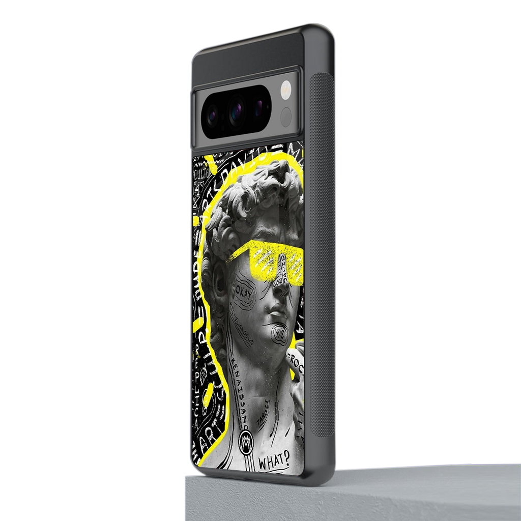 david of michelangelo back phone cover | glass case for google pixel 8 pro