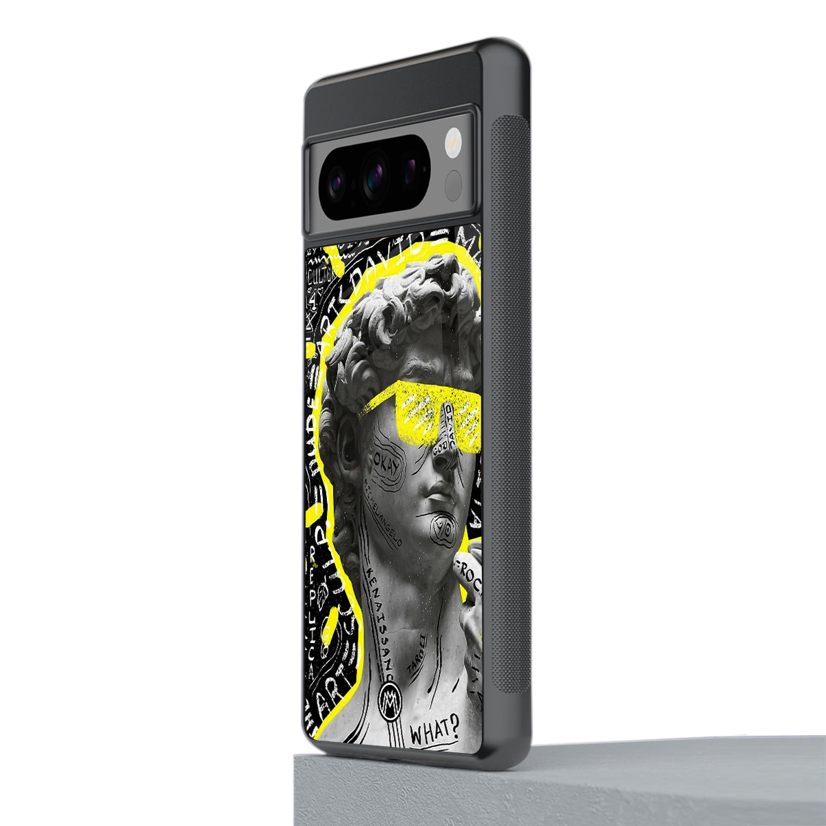 david of michelangelo back phone cover | glass case for google pixel 8 pro