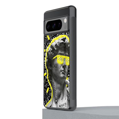 david of michelangelo back phone cover | glass case for google pixel 8 pro