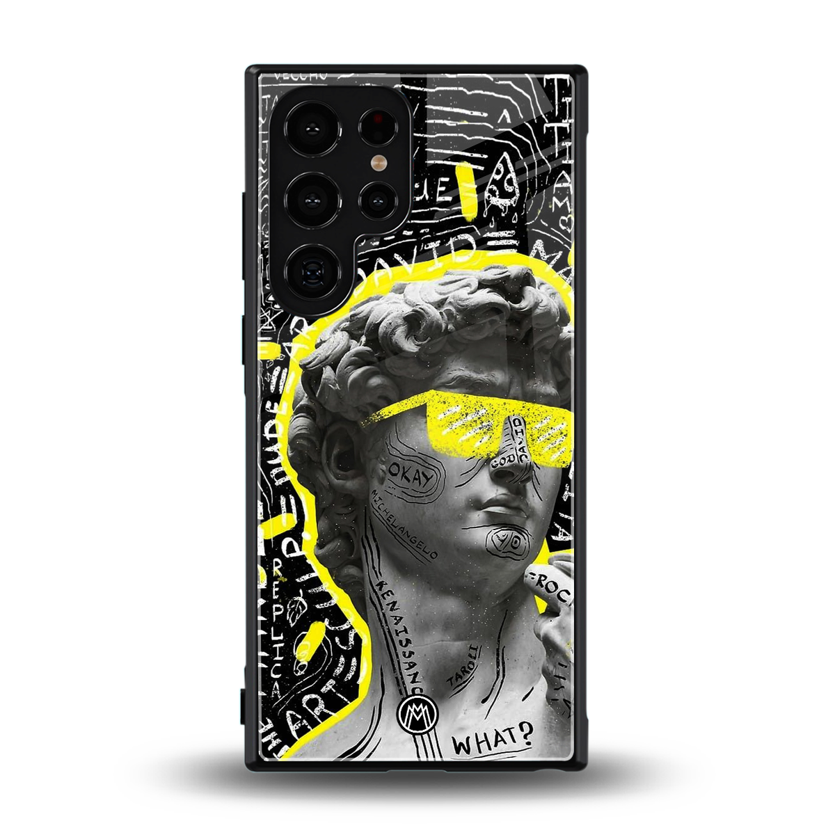 david of michelangelo back phone cover | glass case for samsung galaxy s23 ultra