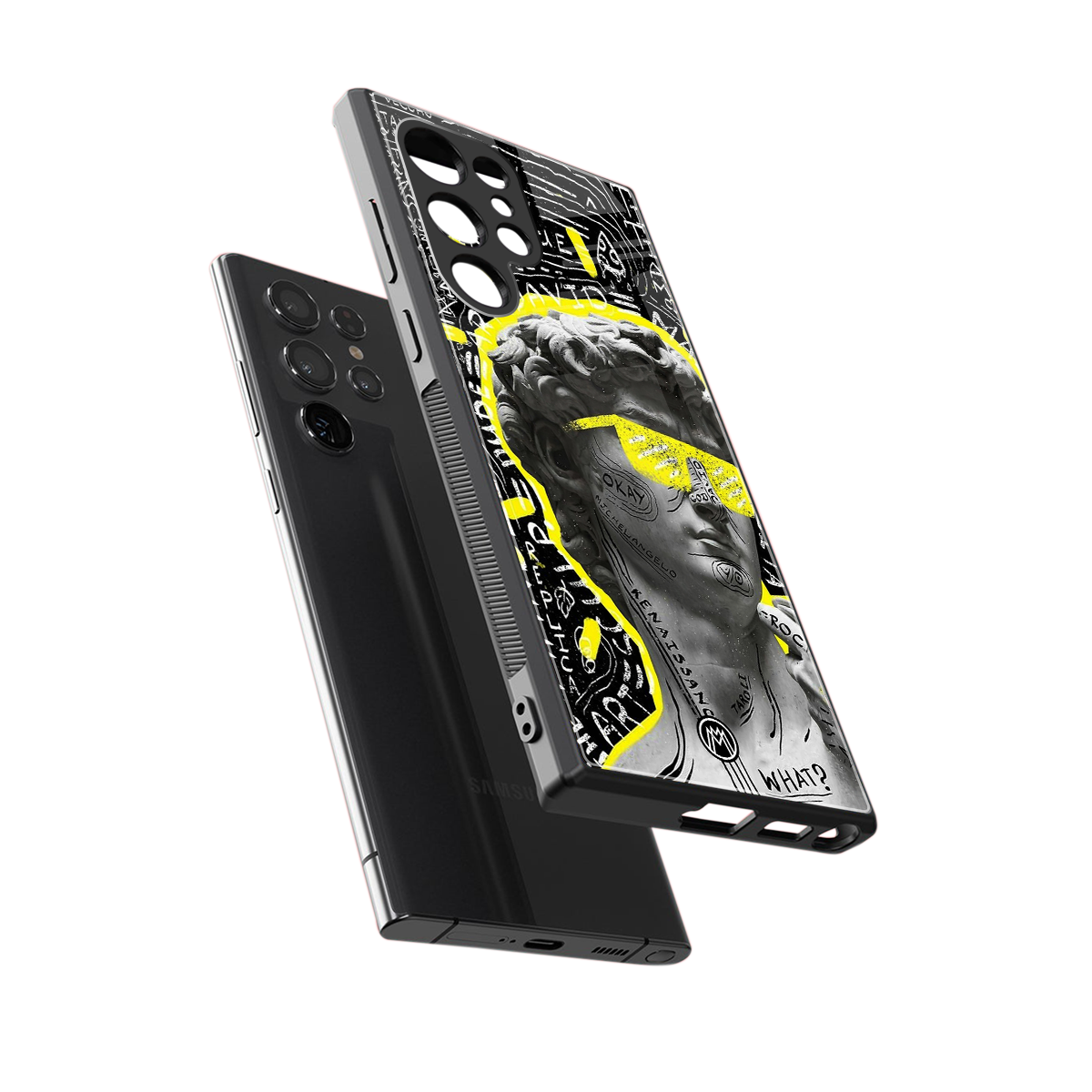 david of michelangelo back phone cover | glass case for samsung galaxy s23 ultra