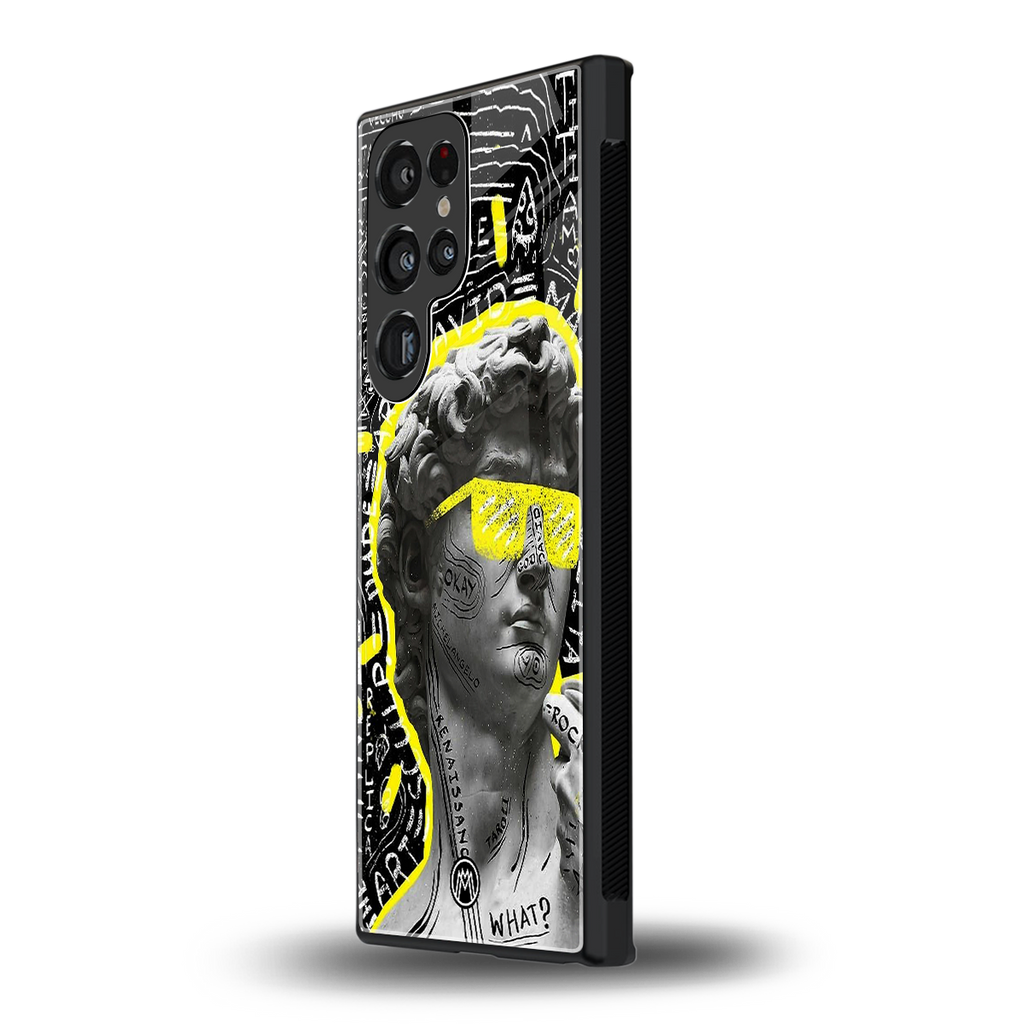 david of michelangelo back phone cover | glass case for samsung galaxy s23 ultra