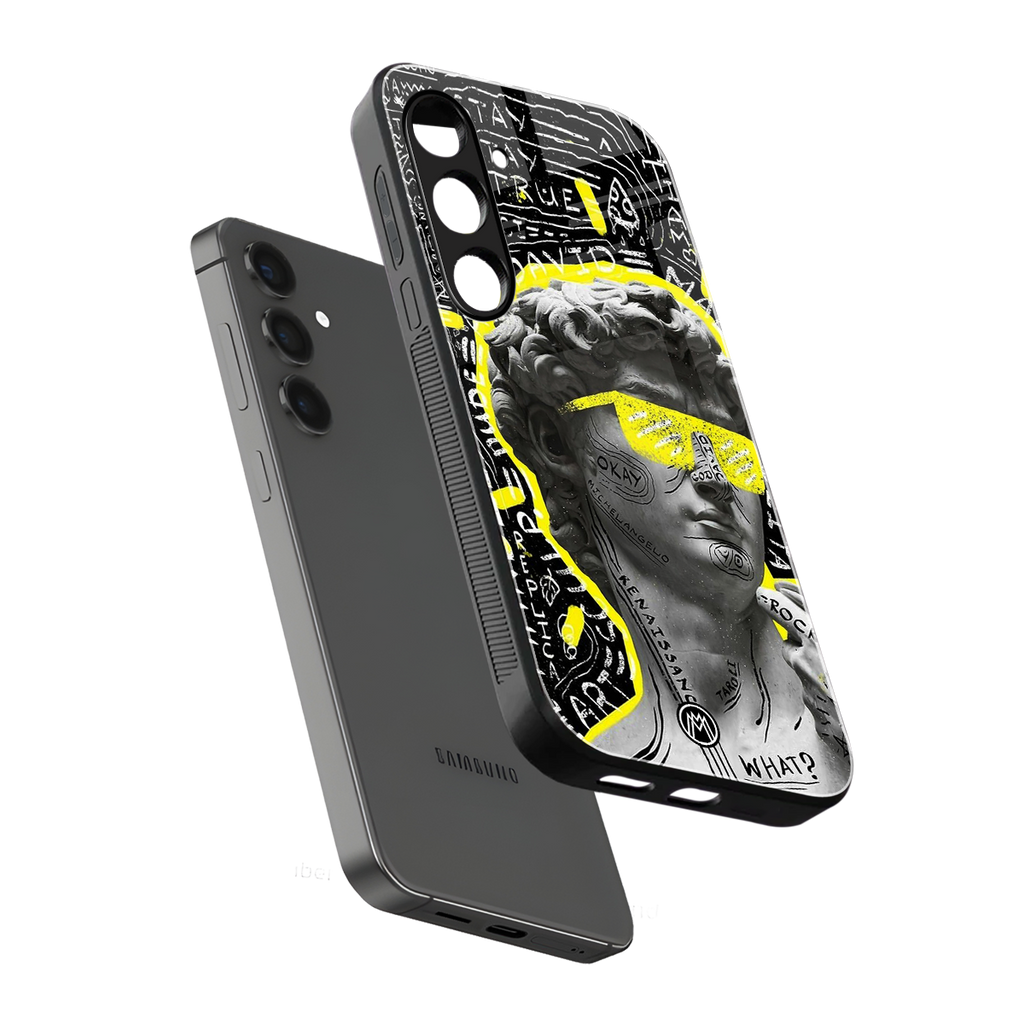 david of michelangelo back phone cover | glass case for samsung galaxy s25