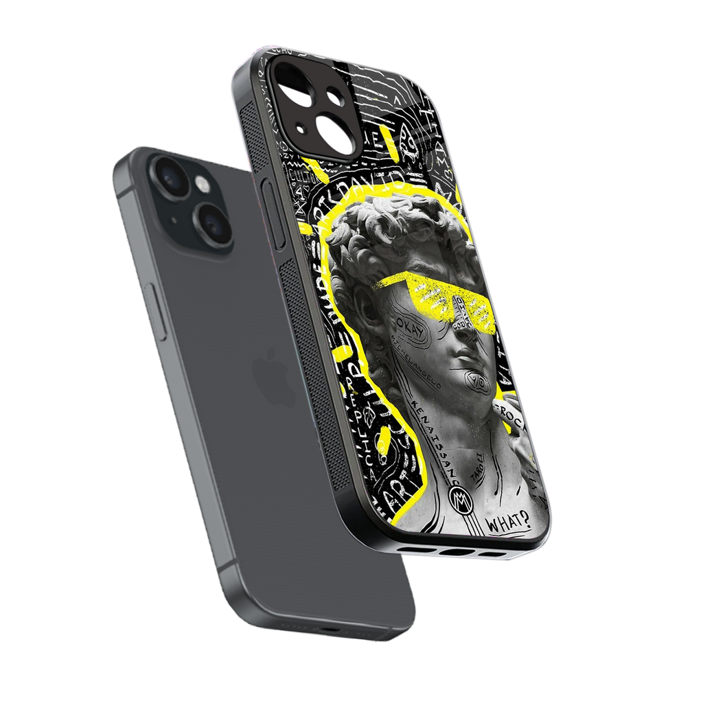 david of michelangelo back phone cover | glass case for iphone 15