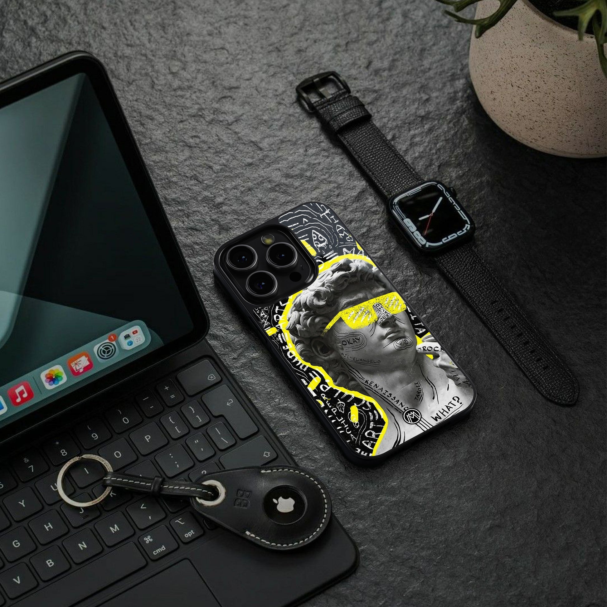 david of michelangelo back phone cover | glass case for Google Pixel 8