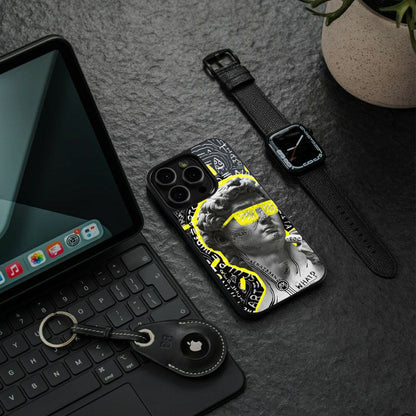 david of michelangelo back phone cover | glass case for iphone 15 pro