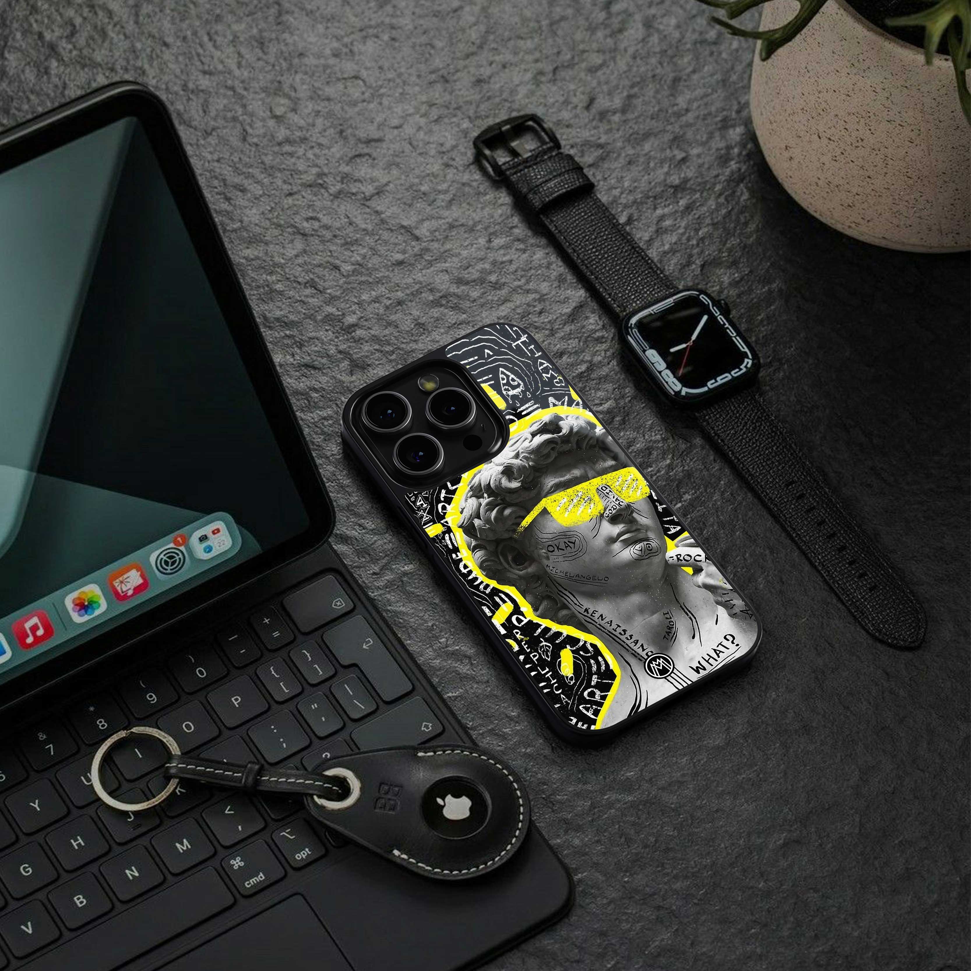 david of michelangelo back phone cover | glass case for samsung galaxy s24