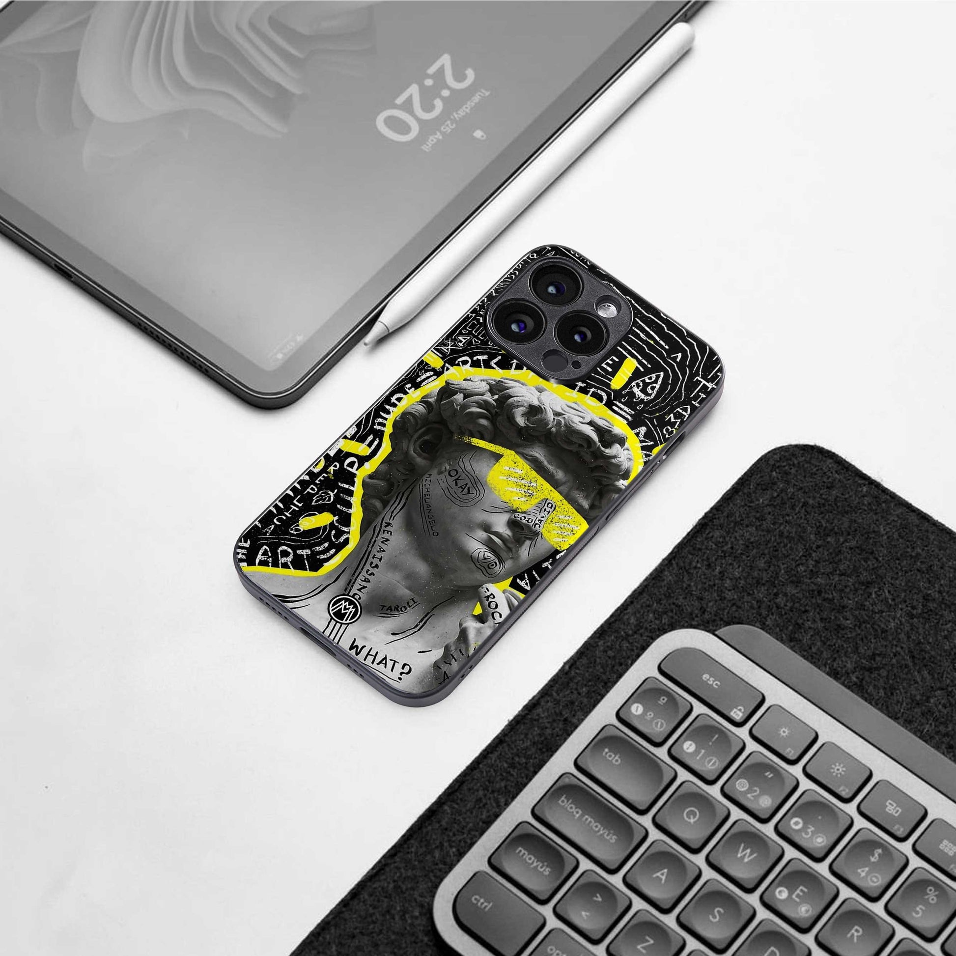 david of michelangelo back phone cover | glass case for iphone 13 pro max