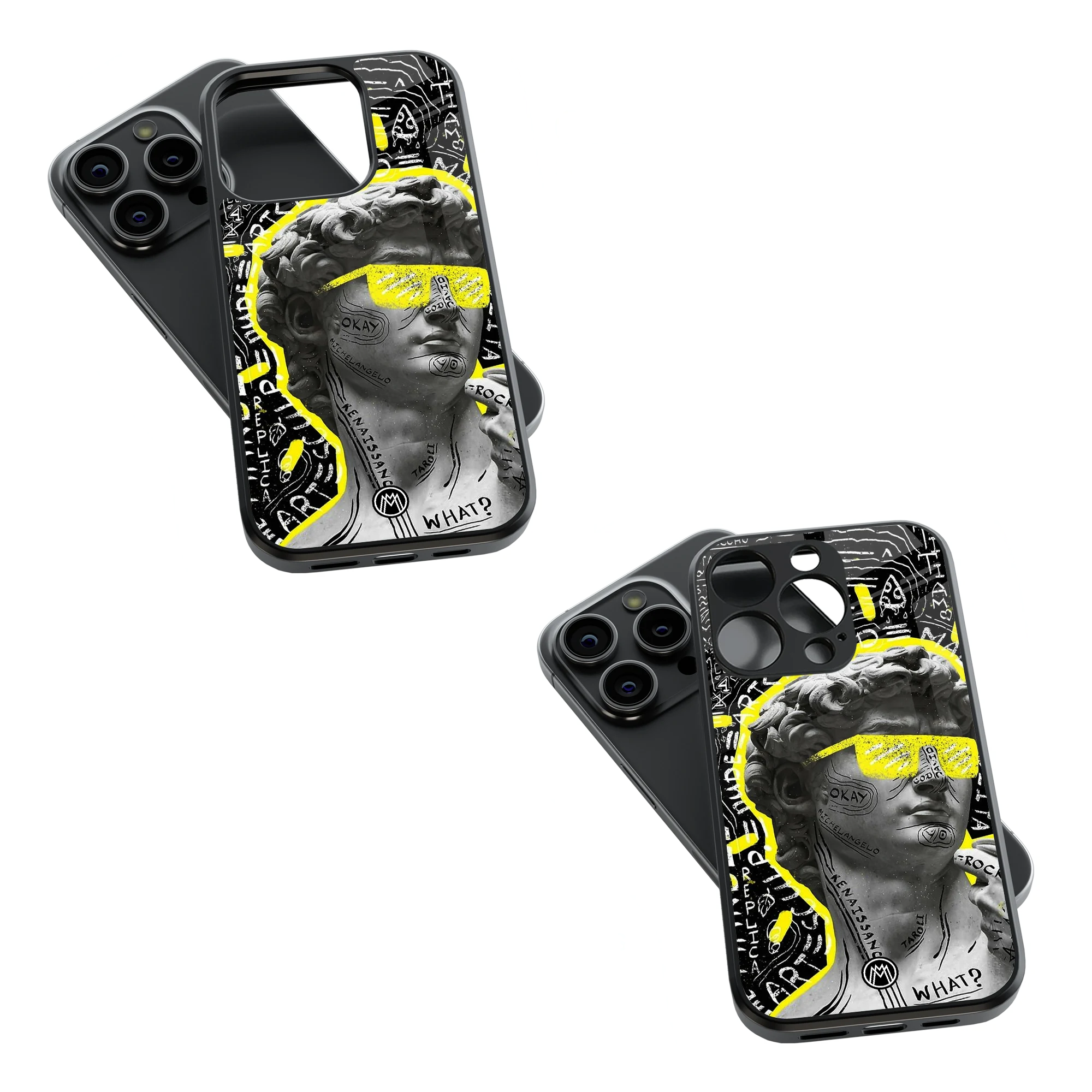 Trendy Glass Back Mobile Case for iPhone, Samsung, Redmi, OnePlus, Google Pixel, Motorola