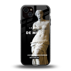 de milo back phone cover | glass case for iphone 15 plus