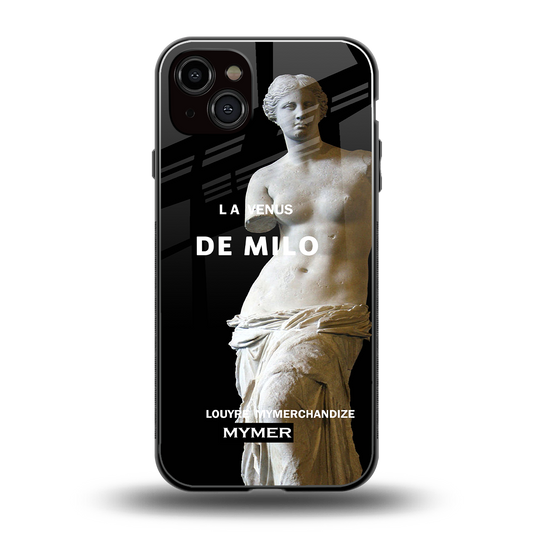 de milo back phone cover | glass case for iphone 15 plus