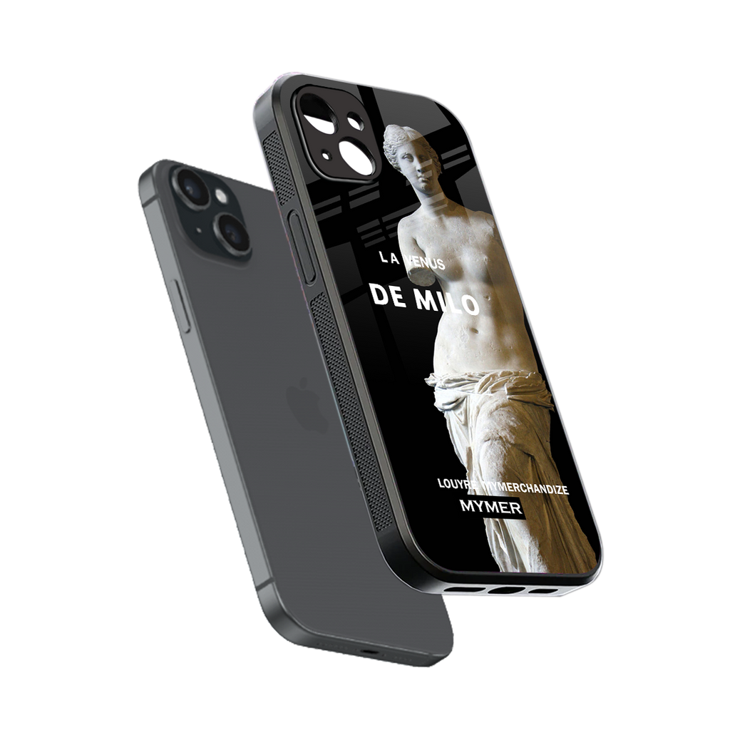 de milo back phone cover | glass case for iphone 14 plus