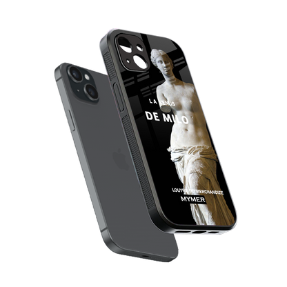 de milo back phone cover | glass case for iphone 14 plus