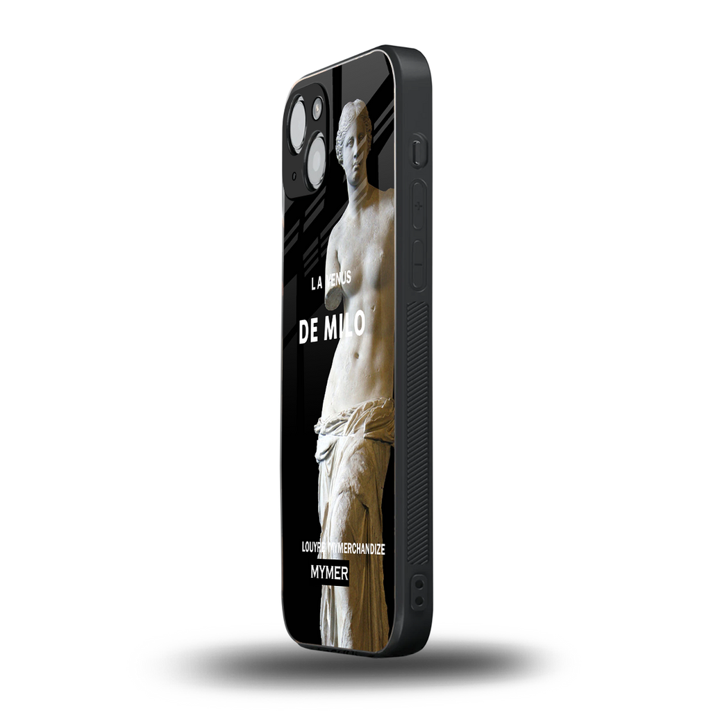 de milo back phone cover | glass case for iphone 15 plus
