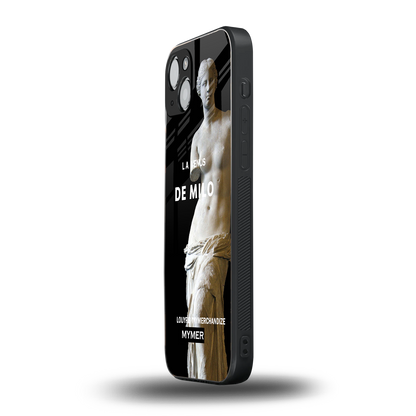 de milo back phone cover | glass case for iphone 14 plus