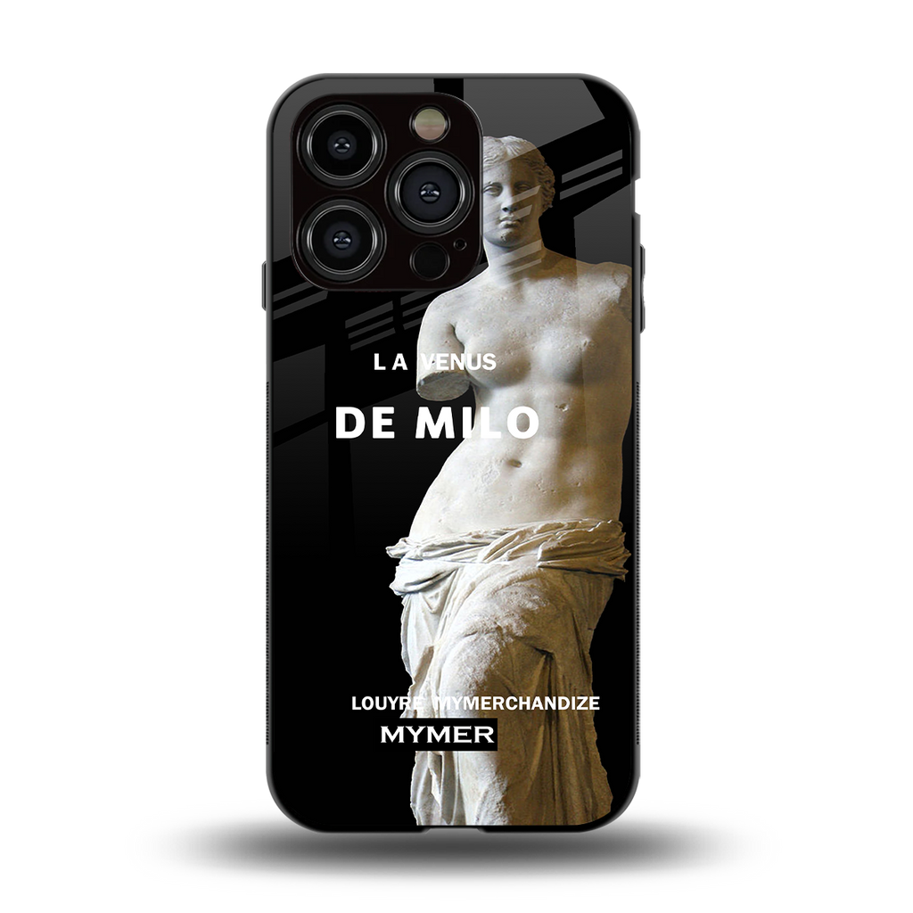 de milo back phone cover | glass case for iphone 14 pro