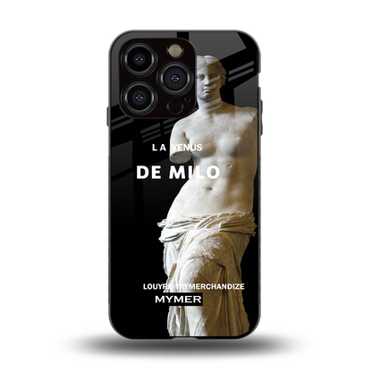 de milo back phone cover | glass case for iphone 14 pro