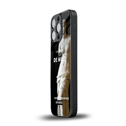 de milo back phone cover | glass case for iphone 14 pro