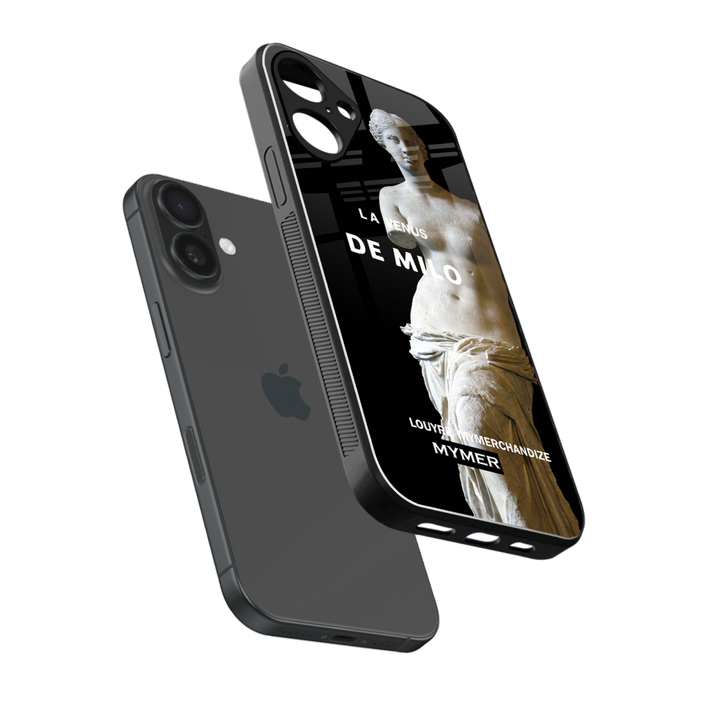 de milo back phone cover | glass case for iphone 16 plus