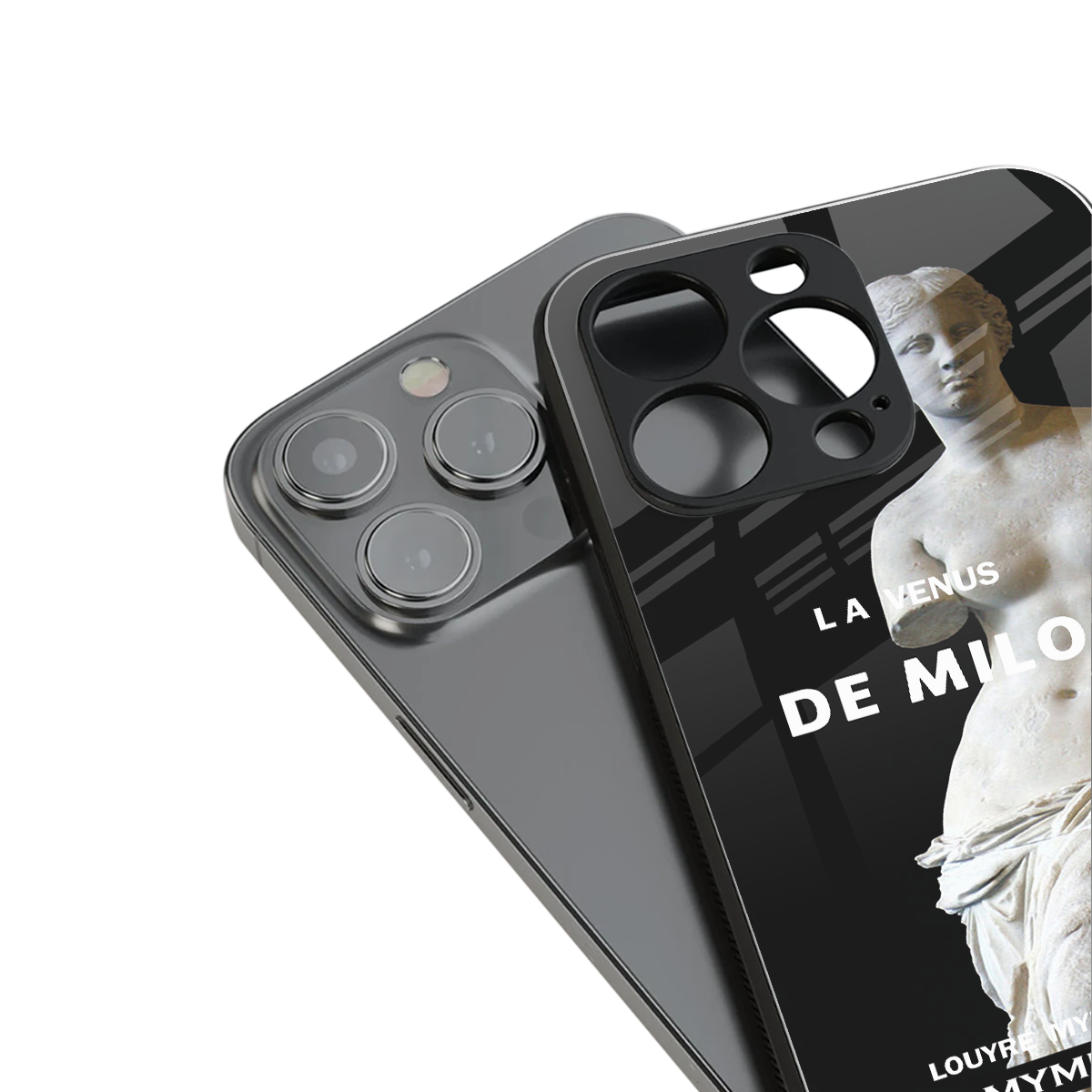 de milo back phone cover | glass case for iphone 13 pro max