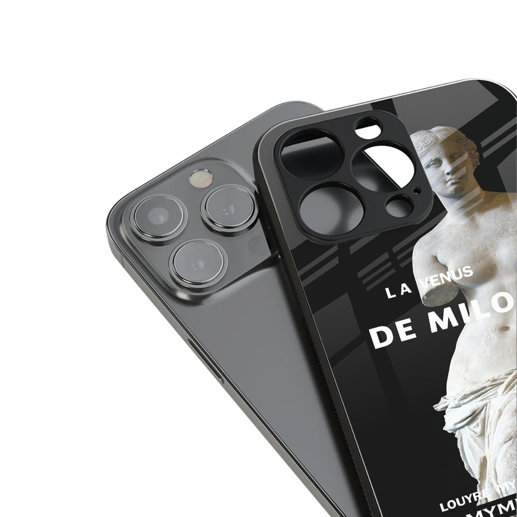 de milo back phone cover | glass case for iphone 14 pro max