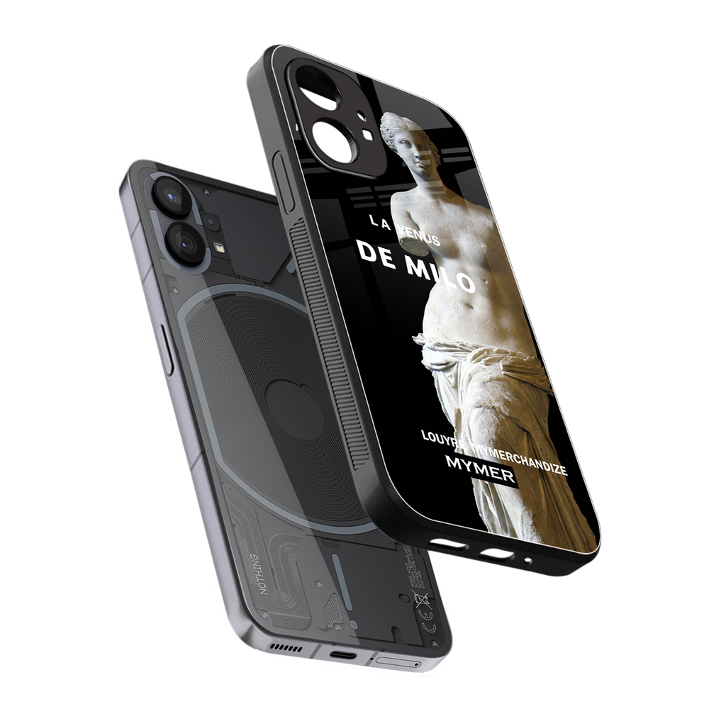 de milo back phone cover | glass case for nothing phone 1