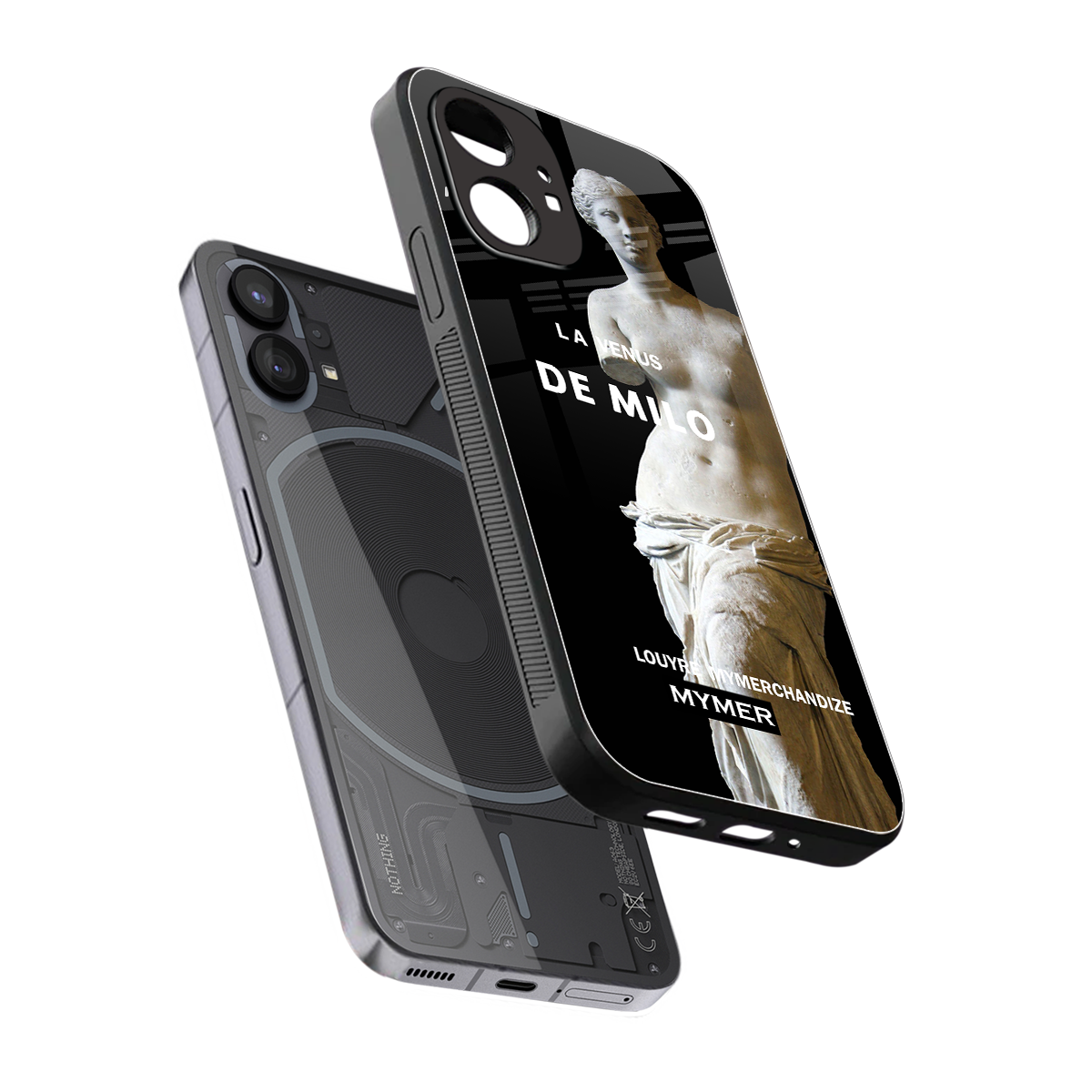 de milo back phone cover | glass case for nothing phone 1