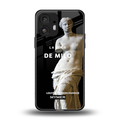 de milo back phone cover | glass case for nothing phone 2