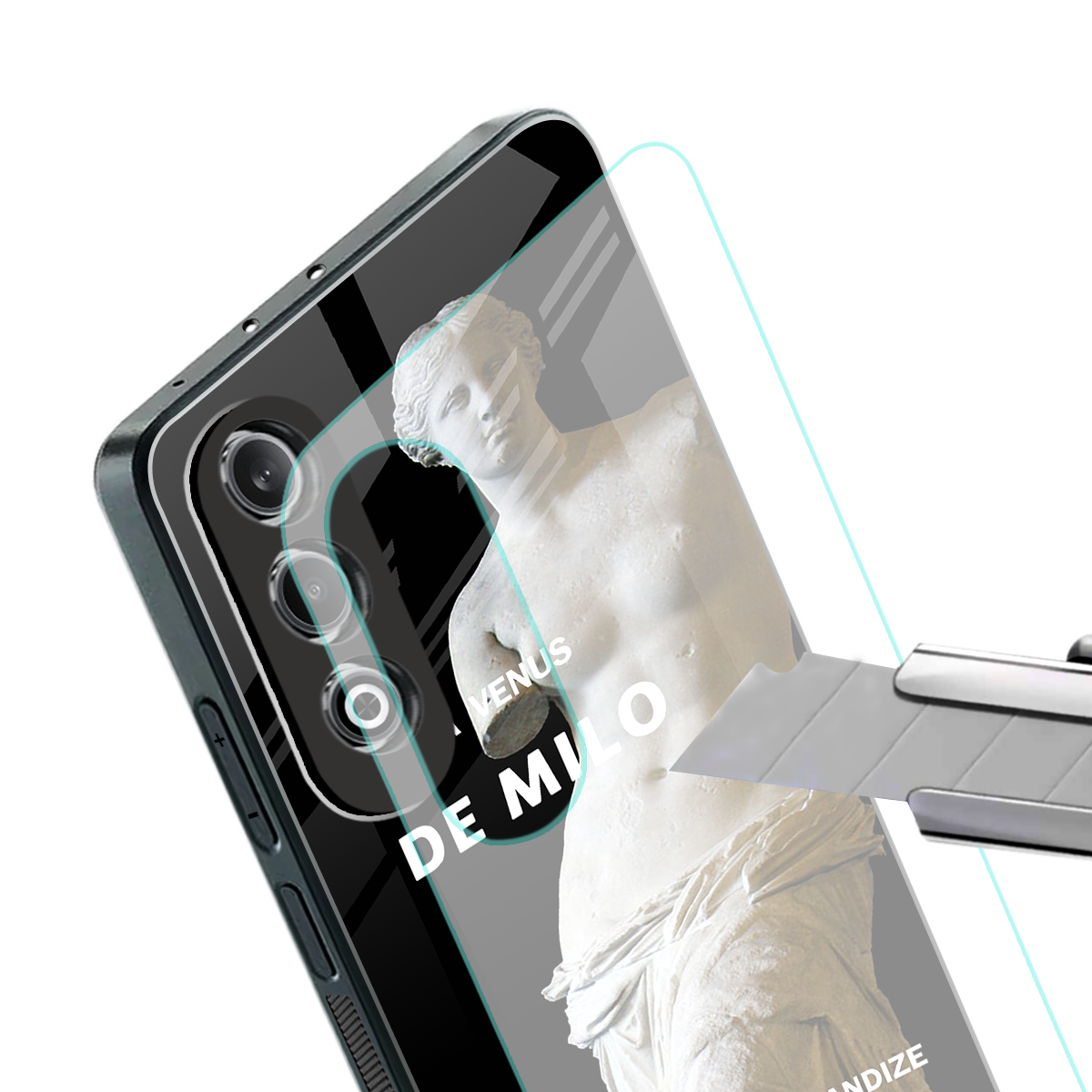 de milo back phone cover | glass case for oneplus nord ce 4