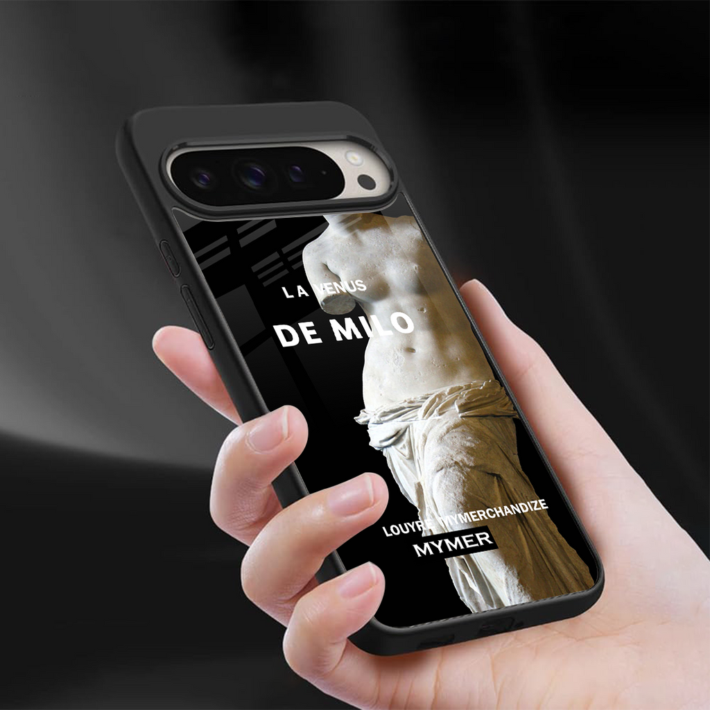 de milo back phone cover | glass case for google pixel 9 pro xl